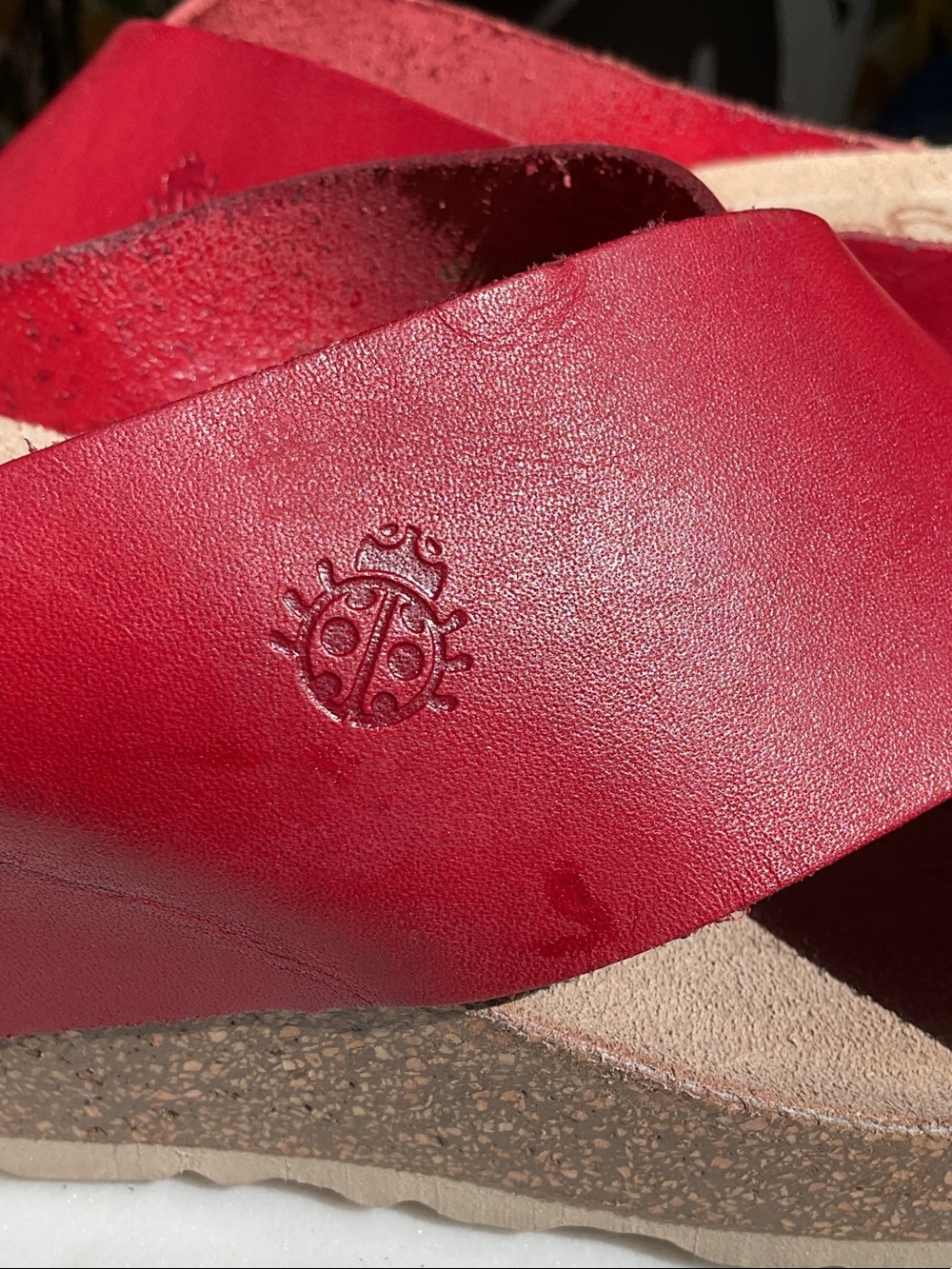 Yokono Red Crossband Slide Mules - Picture 5 of 5